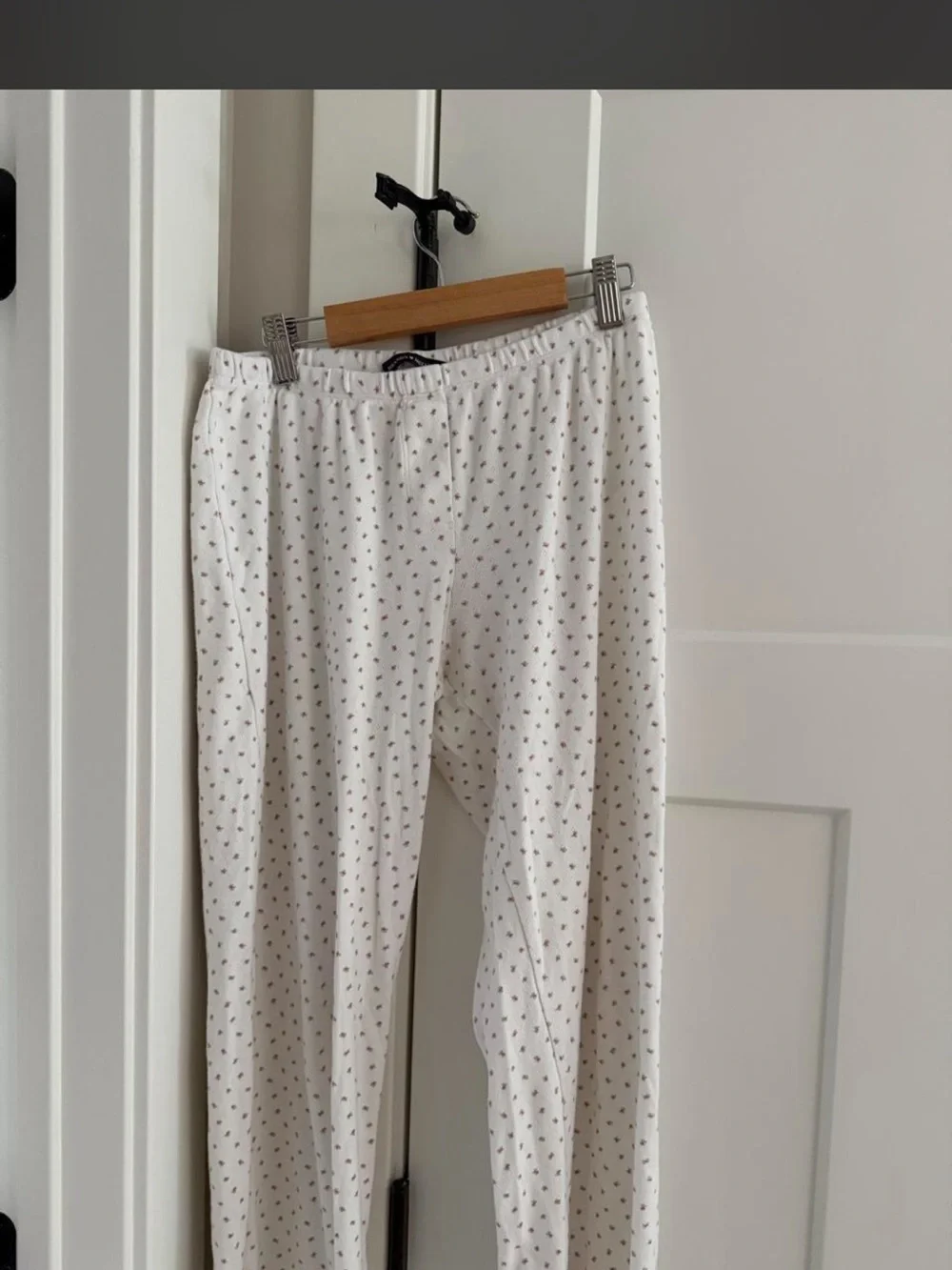 Brandy Melville Floral Print eyelet pants